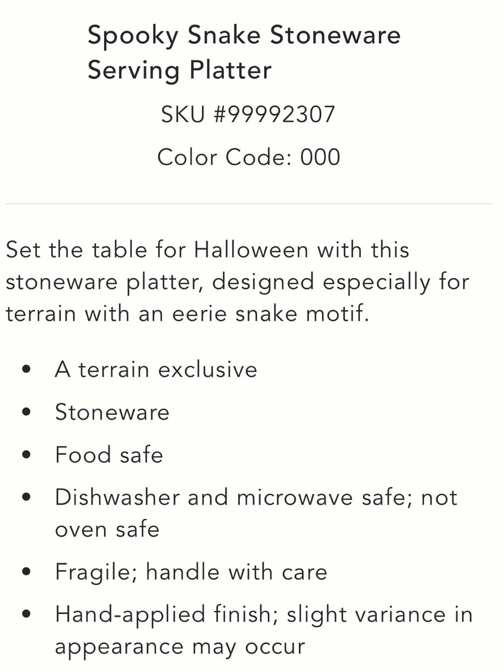 Anthropologie Teal, Black and Gold Serpent Serving Tray